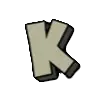 Lettre K en style graffiti urbain avec spray paint effect