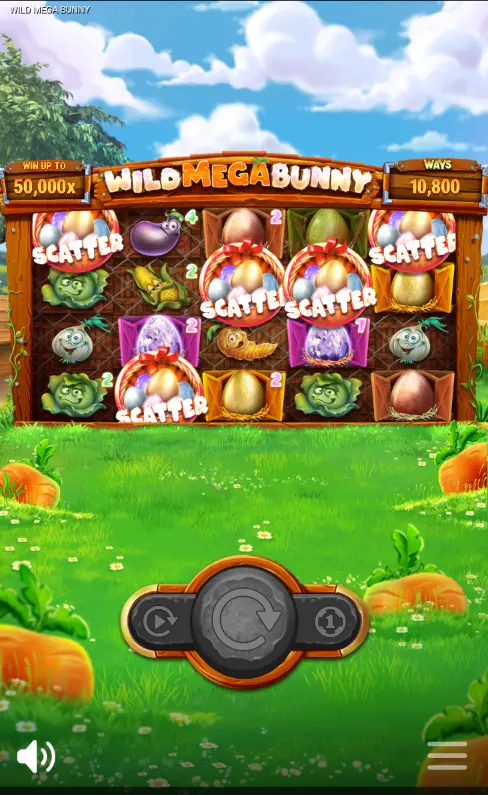 Large Mega Bunny Wild (1x4) spanning full reel height