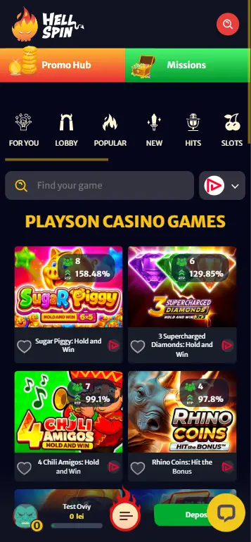 Search for Pink Clovers XXXL in the casino lobby