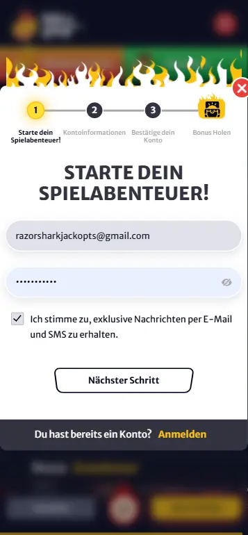 Konto registrieren und KYC-Verifizierung abschließen