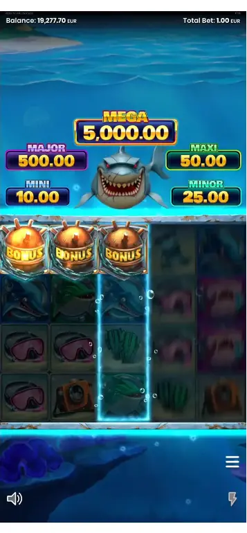 Razor Reveal Feature mit rotierenden Preis-Positionen – Razor Shark Jackpots