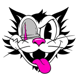 RIP City cartoon cat premium symbol