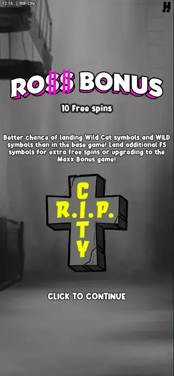 RIP City Hacksaw Gaming Ro$$ Bonus free spins mode with enhanced Wild Cat frequency