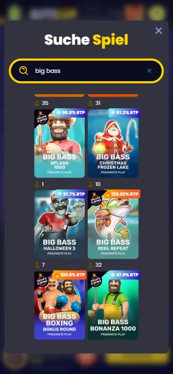 Big Bass Bonanza App Login und Spielsuche auf Android und iOS