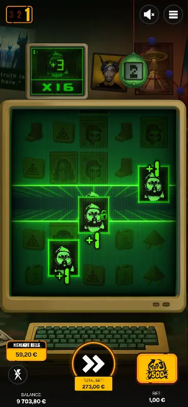 Truth Realm multiplier zone forming in centre row with nudging symbols