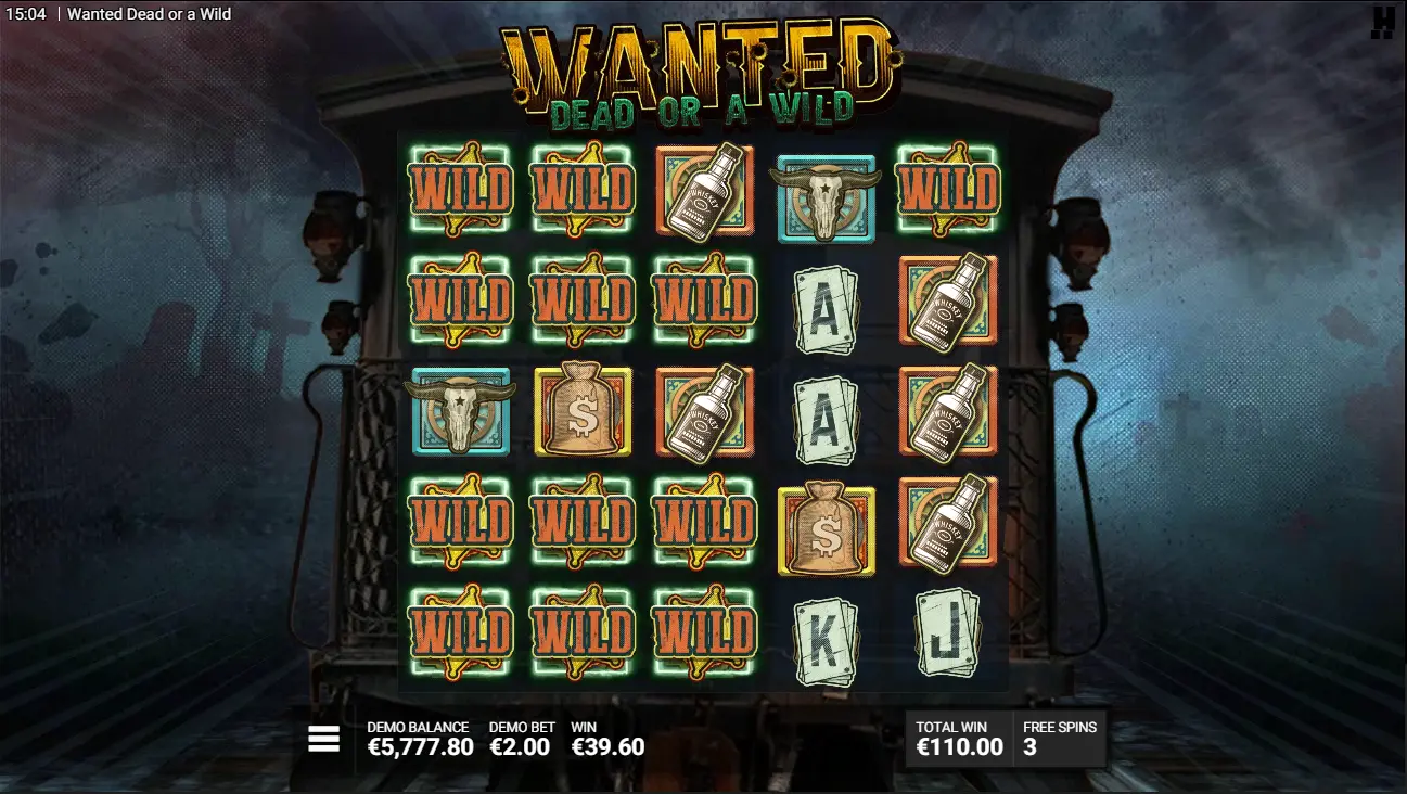 Wanted Dead or a Wild casino The Great Train Robbery sticky wilds accumulating on reels