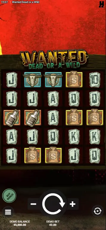 Play Wanted Dead or a Wild VS duel expanding with two outlaws showing multiplier values