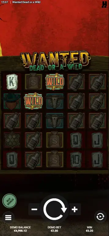 Wanted Dead or a Wild online Duel at Dawn trigger screen with DUEL scatters