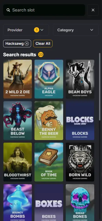 Zeus Ze Zecond Hacksaw Gaming game tile in casino slots lobby