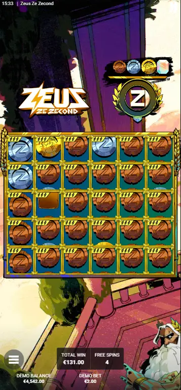 Zeus Ze Zecond slot Pot of Olympus collecting all coin and diamond values
